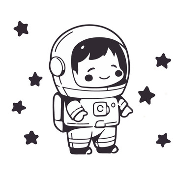 可爱小孩航天员