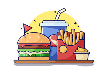 汉堡薯条可乐三件套