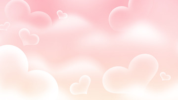 粉色爱心浪漫气泡背景
