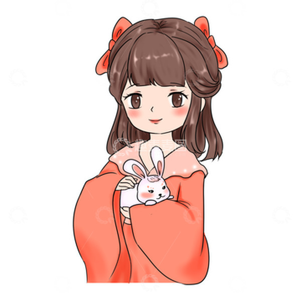 源文件下载【趣麦麦图】中秋节玉兔嫦娥古风