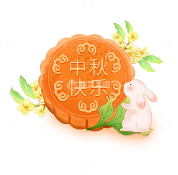 源文件下载【趣麦麦图】中秋中秋节月饼玉兔