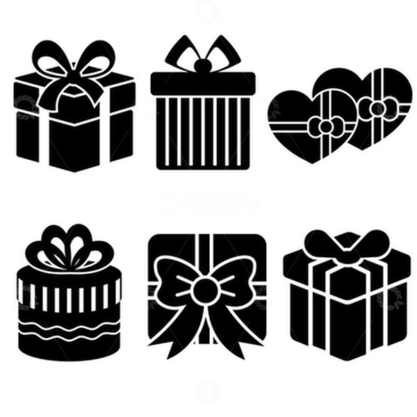 源文件下载【趣麦麦图】纯色礼盒图标