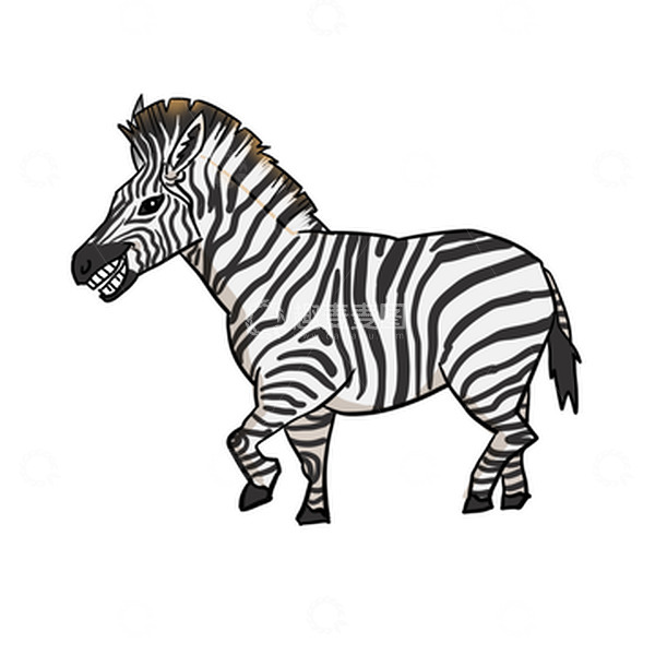 源文件下载【趣麦麦图】野生动物元素斑马Q版动物可爱萌