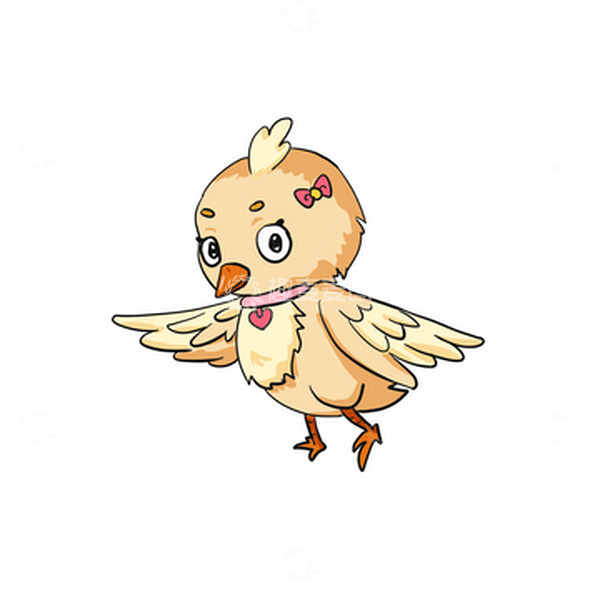 源文件下载【趣麦麦图】做欢迎姿态的可爱小鸟