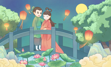七夕牛郎织女背景