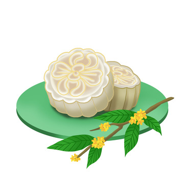 中秋冰皮月饼桂花枝