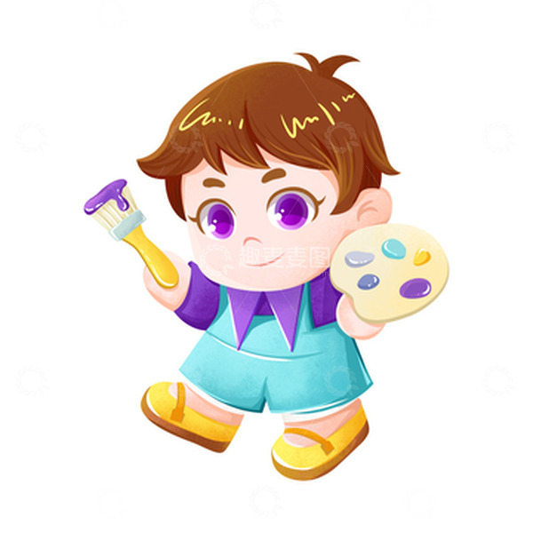源文件下载【趣麦麦图】开学季艺术学生学绘画手绘插画元素