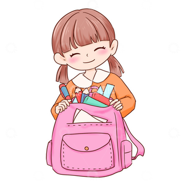 源文件下载【趣麦麦图】开学季文具准备
