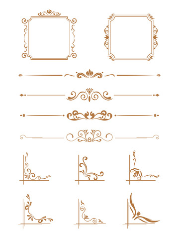 欧式古典花纹矢量边框