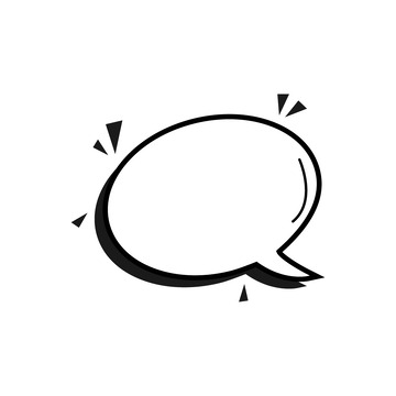 黑白漫画对话框元素