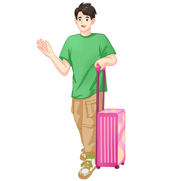 男子夏日暑假去旅游