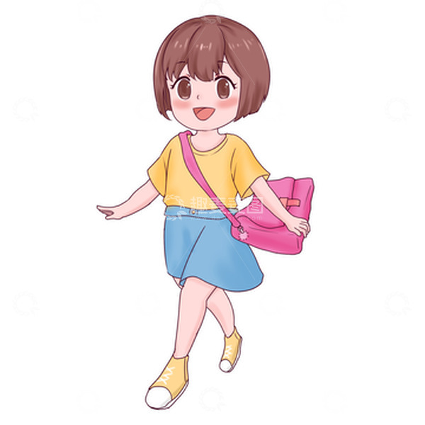 源文件下载【趣麦麦图】开学季上学咯