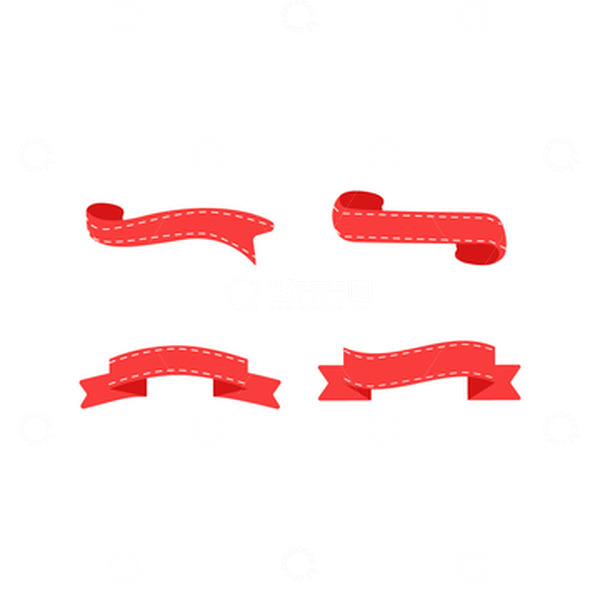 源文件下载【趣麦麦图】矢量飘带边框