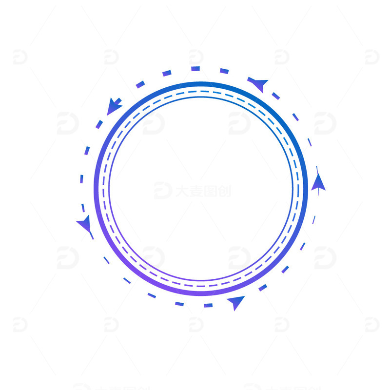源文件下载【趣麦麦图】圆弧形科技边框矢量图