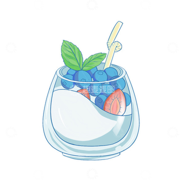 源文件下载【趣麦麦图】夏日解暑清凉饮品奶昔