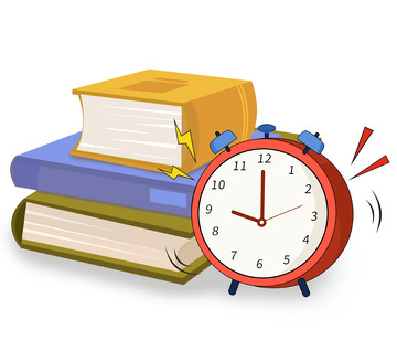 开学季书本书籍闹钟