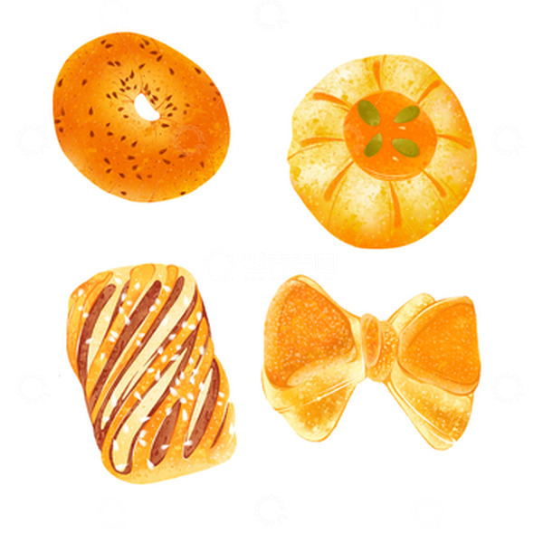 源文件下载【趣麦麦图】面包插画小合集