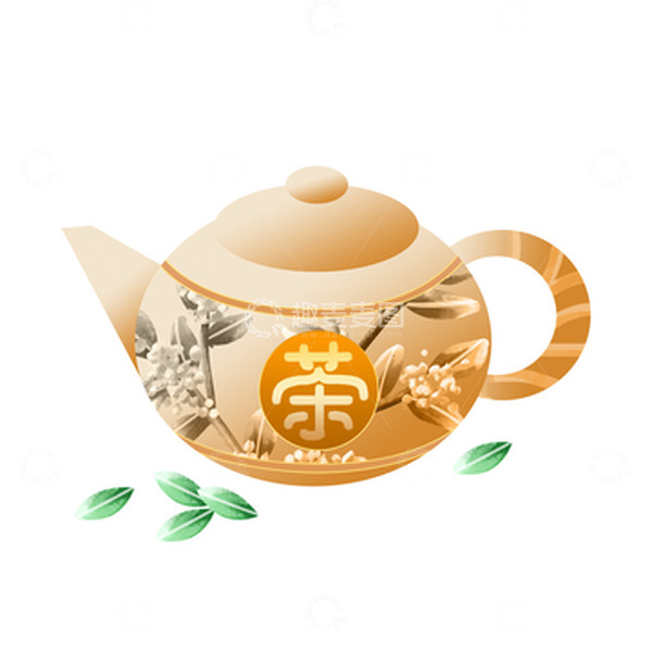 源文件下载【趣麦麦图】茶壶手绘插画元素