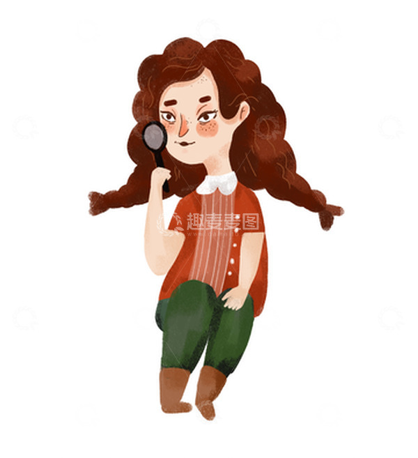 源文件下载【趣麦麦图】小女孩开学季儿插绘本手绘插画卡通文创