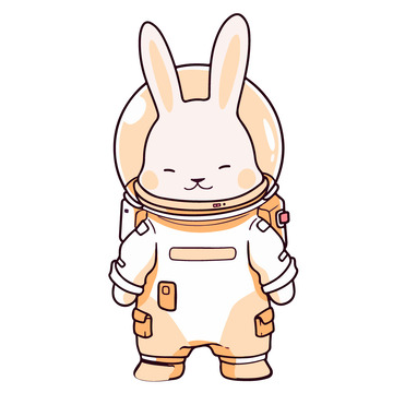 穿宇航服的玉兔