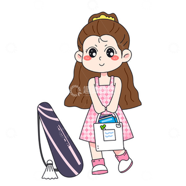 源文件下载【趣麦麦图】开学季新学期长发女孩