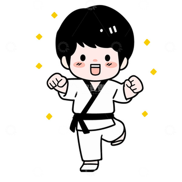 源文件下载【趣麦麦图】表演功夫的小孩