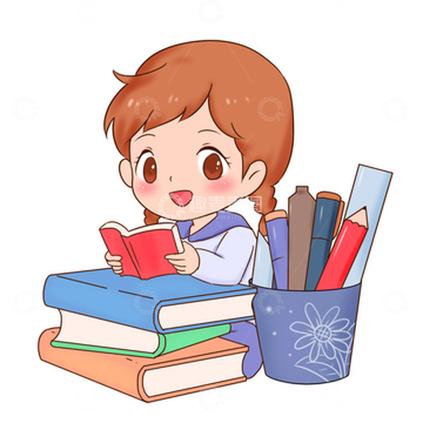 源文件下载【趣麦麦图】开学季学习使我快乐