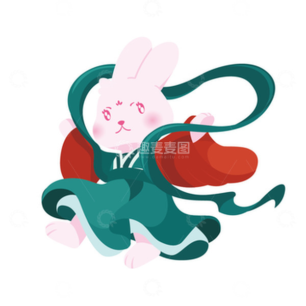 源文件下载【趣麦麦图】手绘中秋玉兔