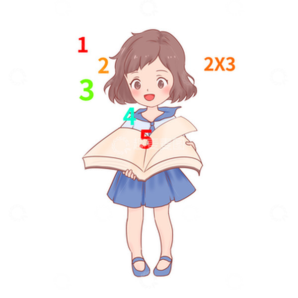 源文件下载【趣麦麦图】开学季翻书本知识的海洋