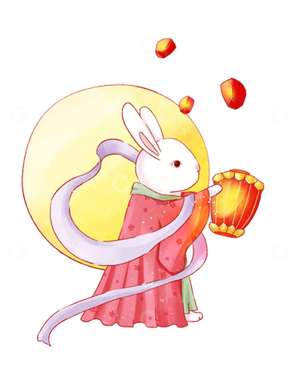源文件下载【趣麦麦图】国风中秋节玉兔形象