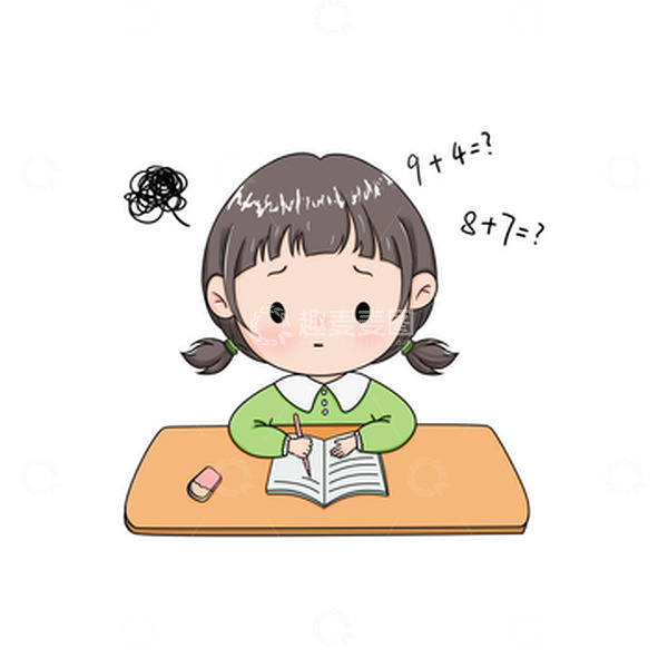 源文件下载【趣麦麦图】开学季学生文具书籍写作业