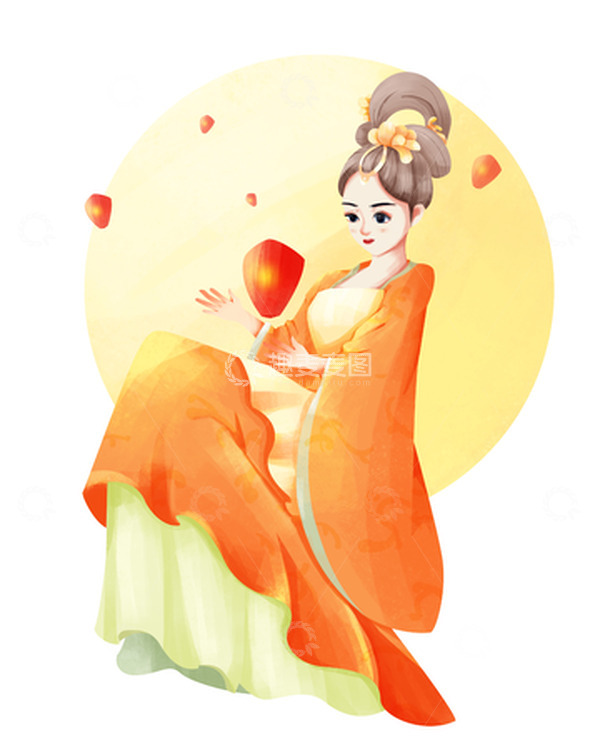 源文件下载【趣麦麦图】简约国风复古嫦娥中秋场景