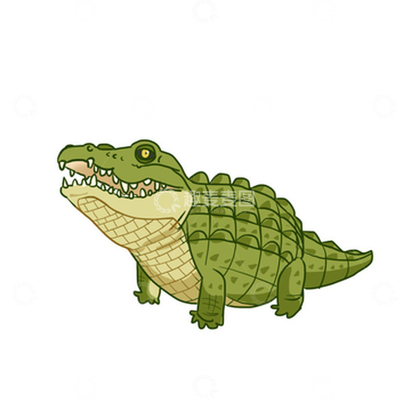 源文件下载【趣麦麦图】可爱的猛兽小鳄鱼