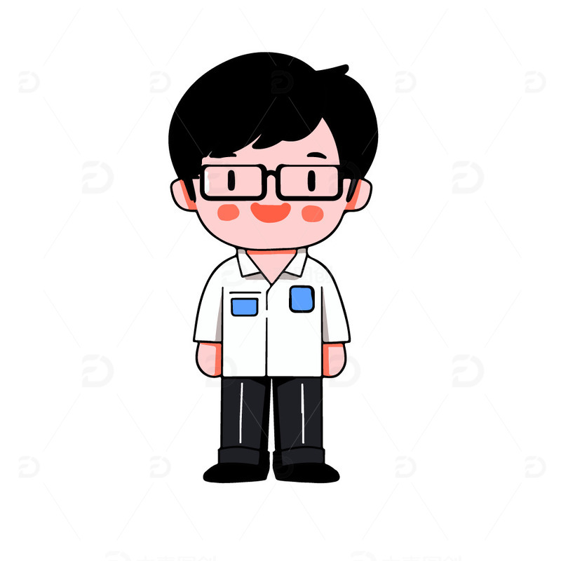 源文件下载【趣麦麦图】数学老师形象
