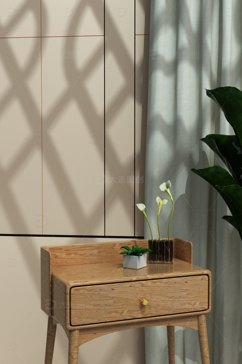 源文件下载【趣麦麦图】C4D电商美妆家具室内场景