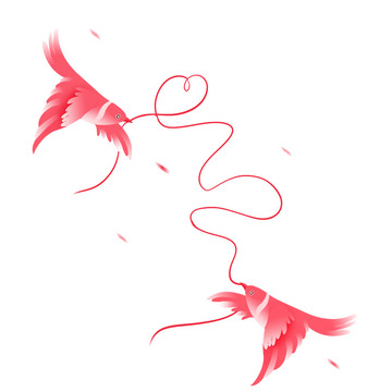 七夕节喜鹊线条元素