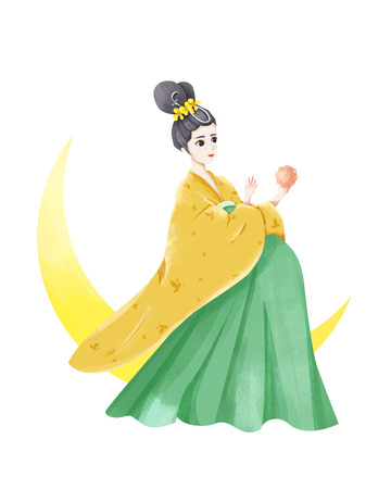 简约新国风小清新嫦娥中秋
