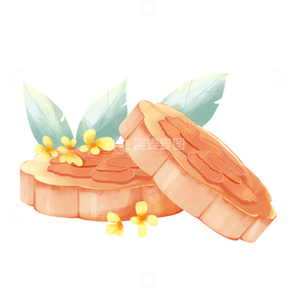 源文件下载【趣麦麦图】简约中秋节节日月饼