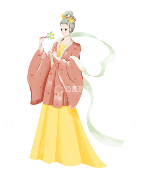 源文件下载【趣麦麦图】简约中秋节嫦娥人物