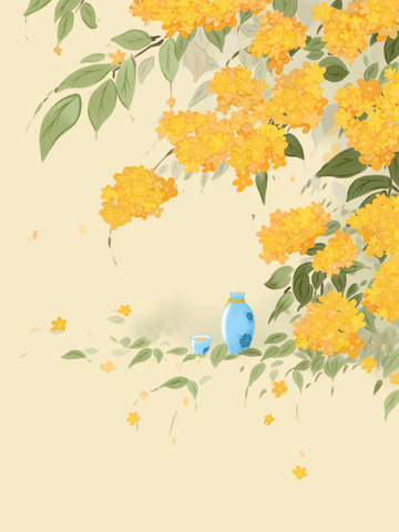 中秋节桂花酒背景