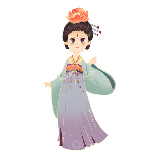 源文件下载【趣麦麦图】中秋嫦娥人物古风插画