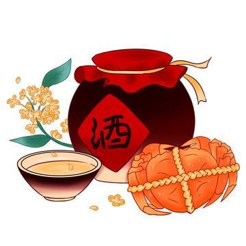 桂花|茶|酒桂花酒大闸蟹桂花枝