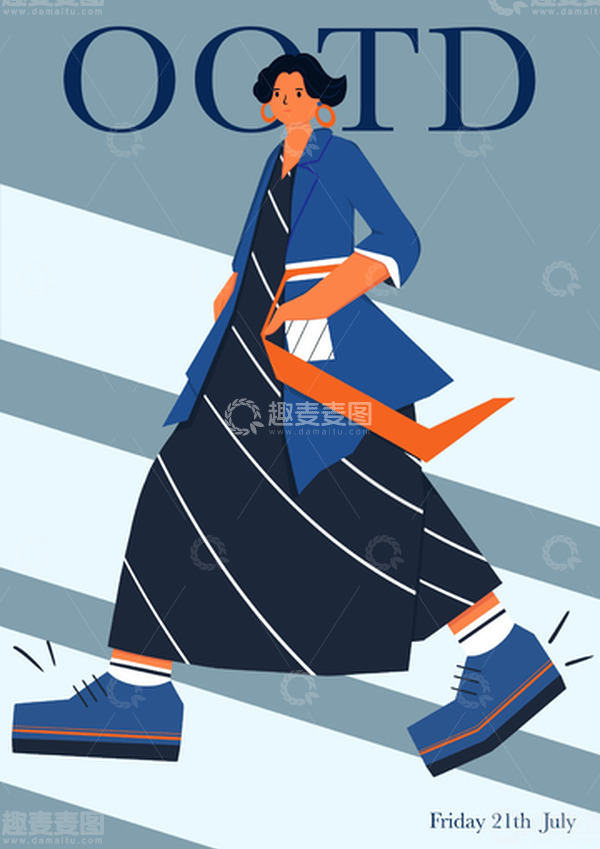 源文件下载【趣麦麦图】人物背景配色穿搭