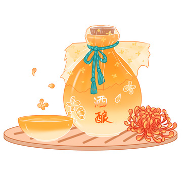 桂花|茶|酒桂花酒酿酒瓶秋菊