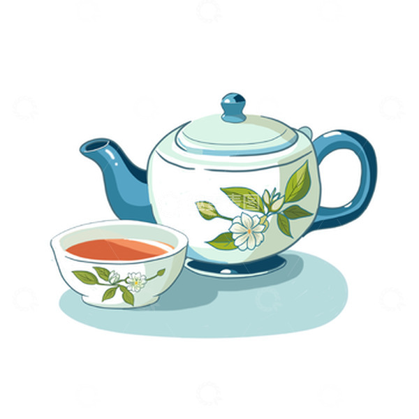 源文件下载【趣麦麦图】手绘茶壶茶杯素材