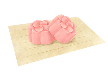 冰皮月饼手绘插画