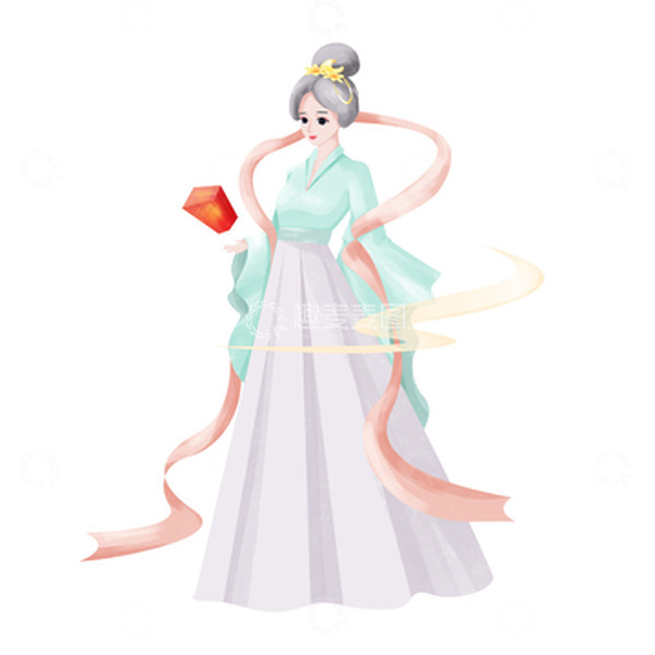 源文件下载【趣麦麦图】简约中秋节嫦娥古风形象