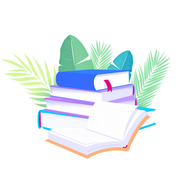 开学季教育培训书本矢量插画