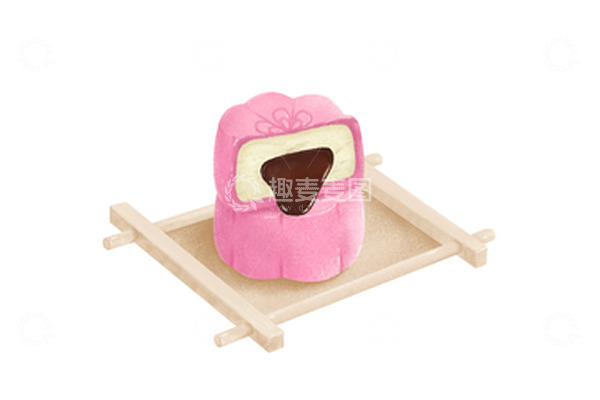 源文件下载【趣麦麦图】-冰皮月饼芝士馅巧克力流心