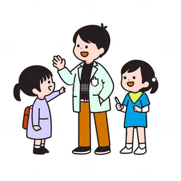 源文件下载【趣麦麦图】男老师和同学交流